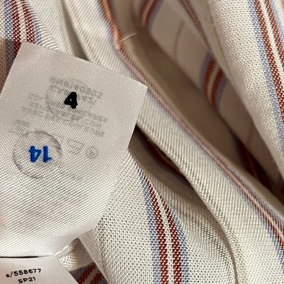 Loft striped womens button down blouse patriotic colors(SALE) - Picture 14 of 14